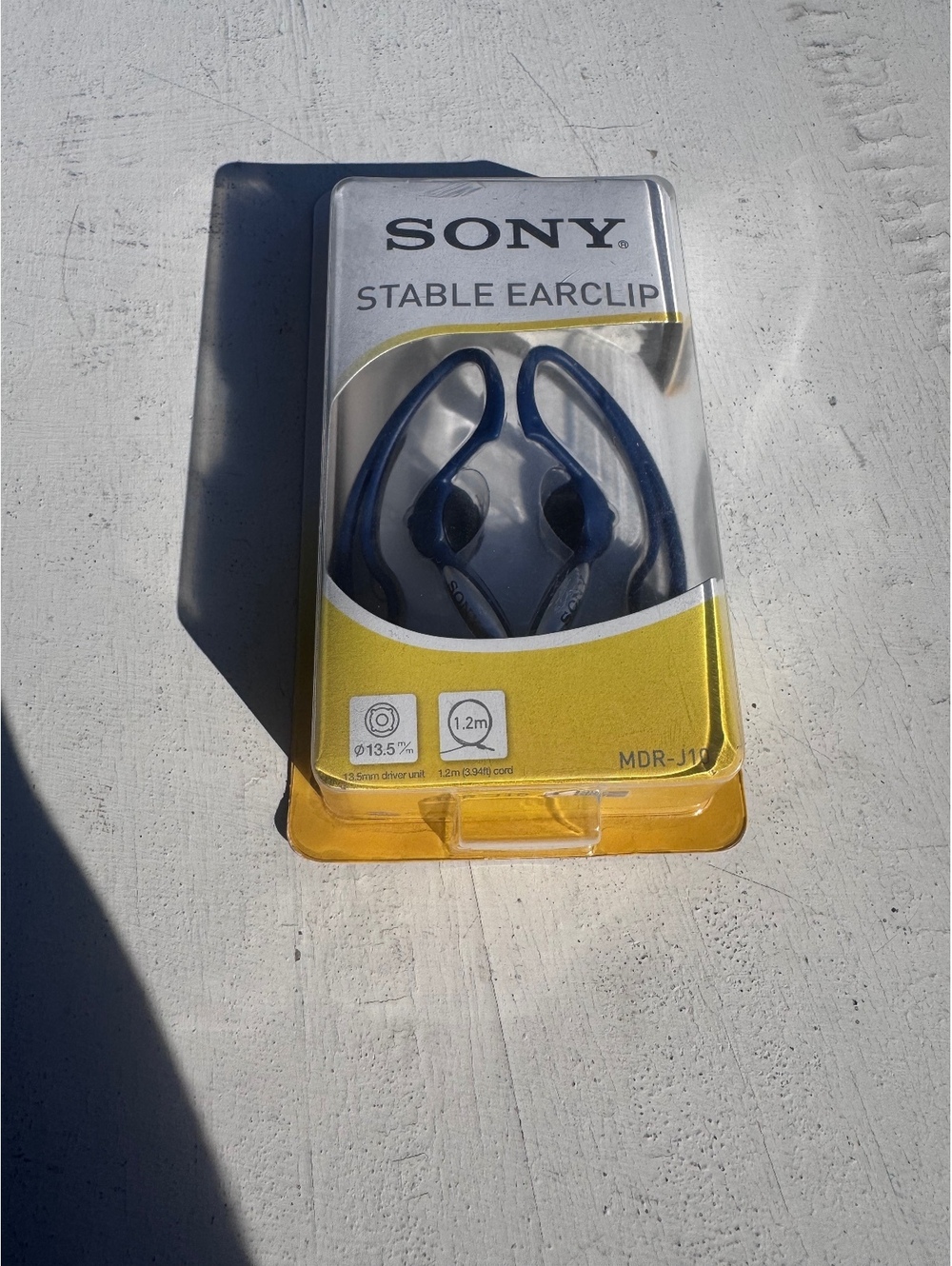 Vintage 2006 Sony MDR-J10 Stable Earclip Headphones Blue NEW SEALED NOS